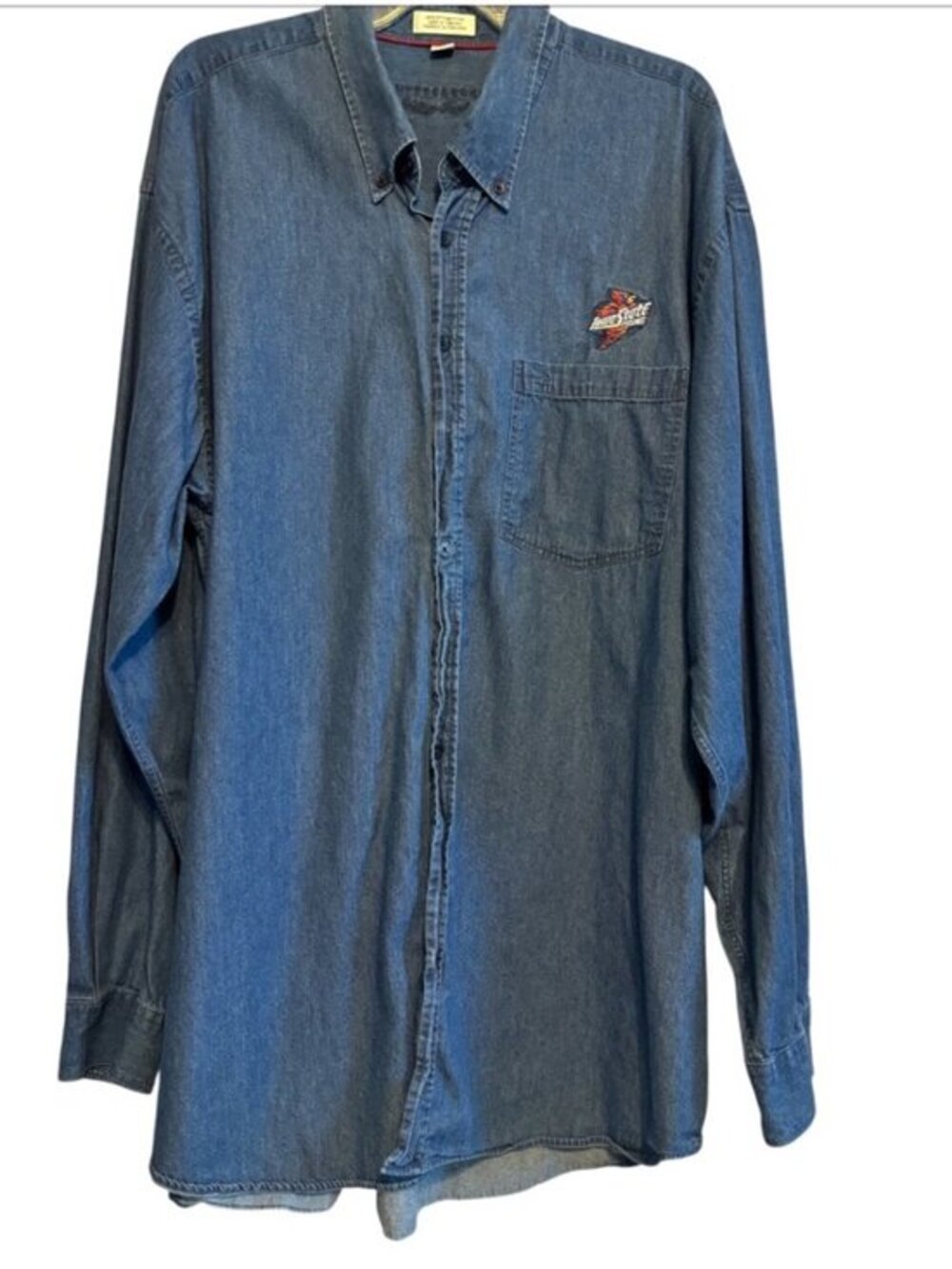 Cutter & Buck Vintage Men’s Twill Denim Iowa State University Button Shirt 2XT